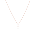 Oliver Heemeyer diamond cross pendant 7,0 mm made of 18k rose gold.