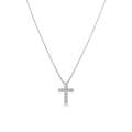 Oliver Heemeyer diamond cross pendant baguette cut fancy made of 18k white gold.
