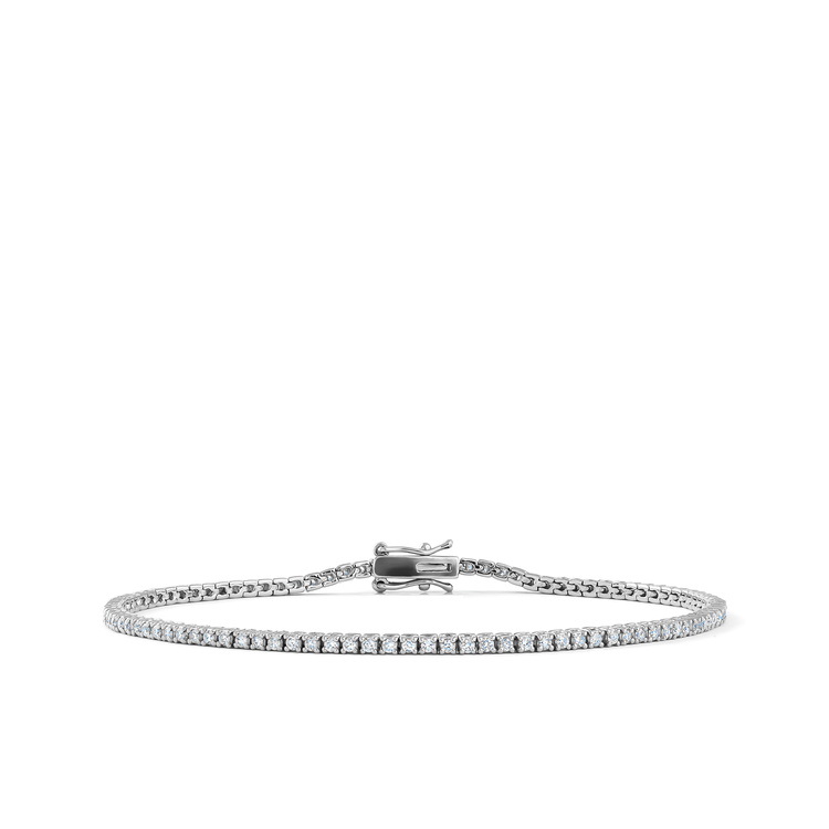 Oliver Heemeyer diamond tennis bracelet 1.0 ct. made of 18k white gold.