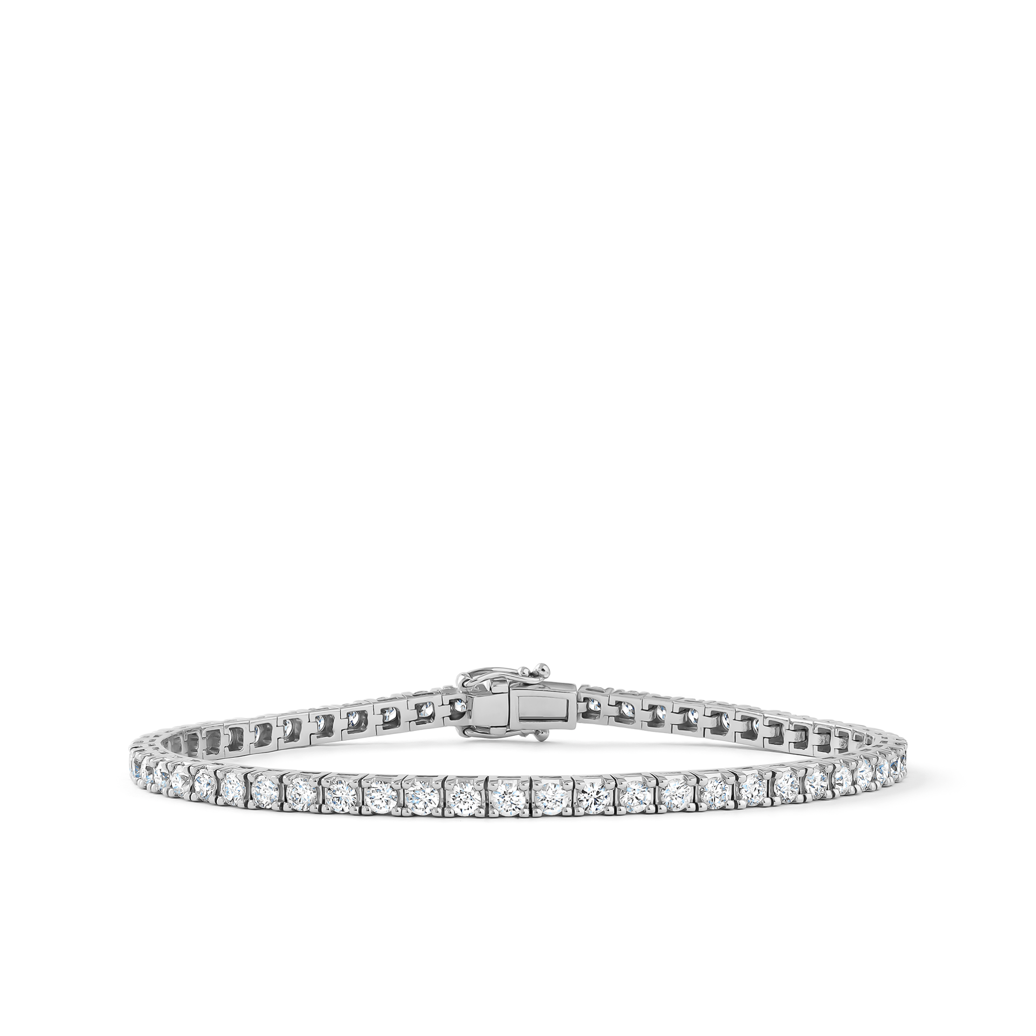Oliver Heemeyer diamond tennis bracelet 4.0 ct. made of 18k white gold.