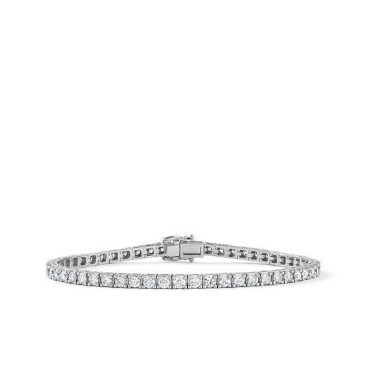 Oliver Heemeyer diamond tennis bracelet 4.0 ct. made of 18k white gold.