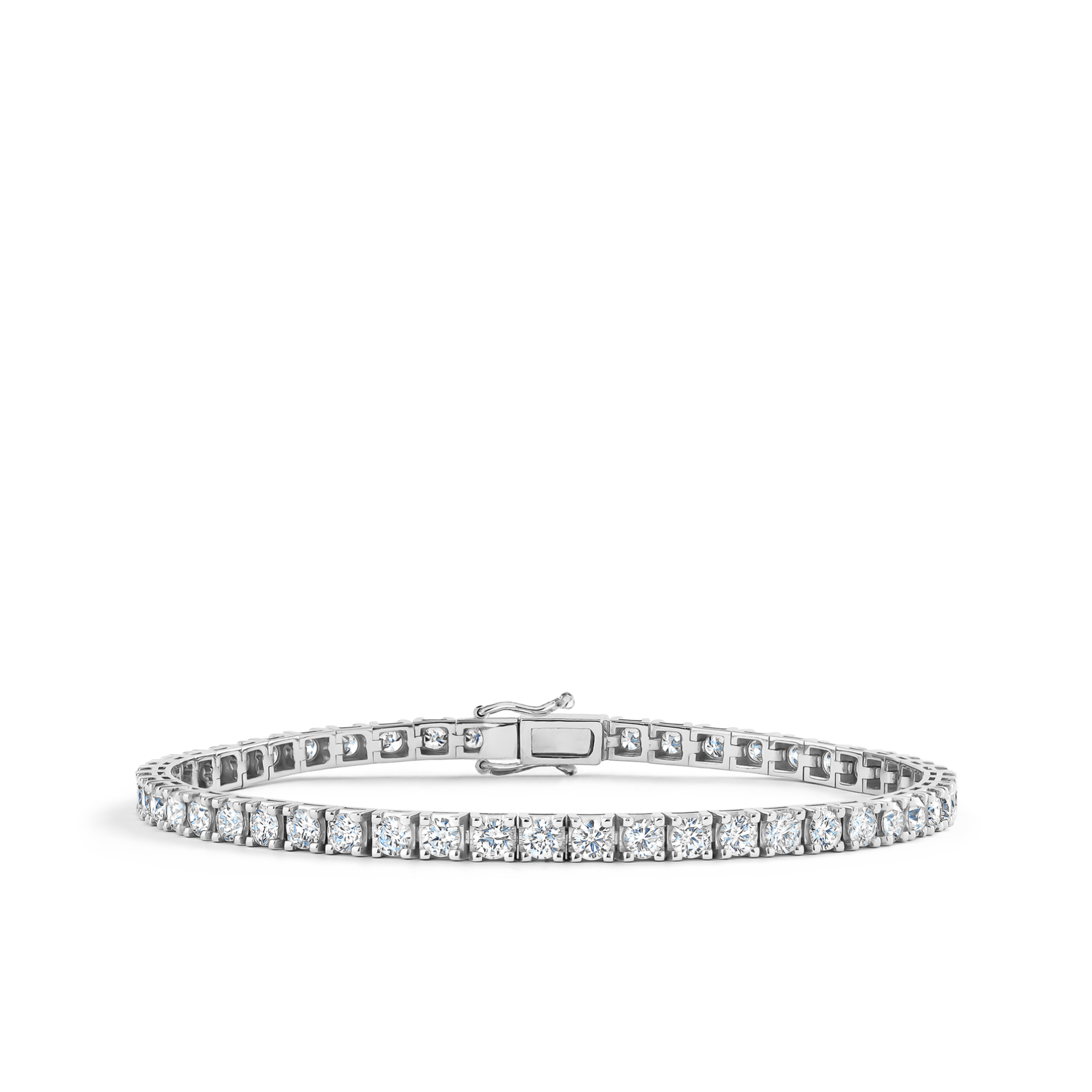 Oliver Heemeyer diamond tennis bracelet 5.0 ct. made of 18k white gold.