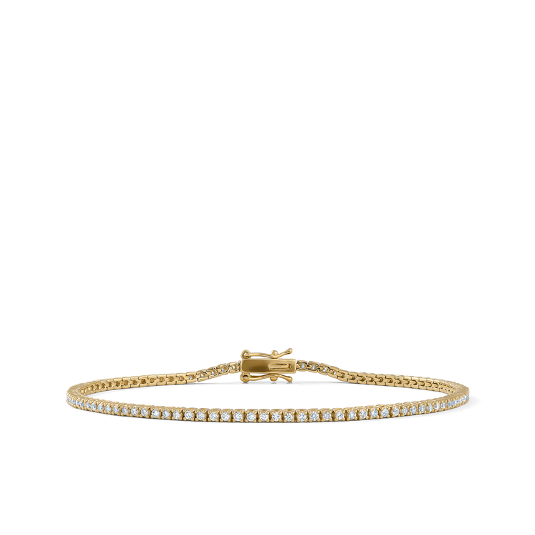 Oliver Heemeyer diamond tennis bracelet 1.0 ct. made of 18k yellow gold.