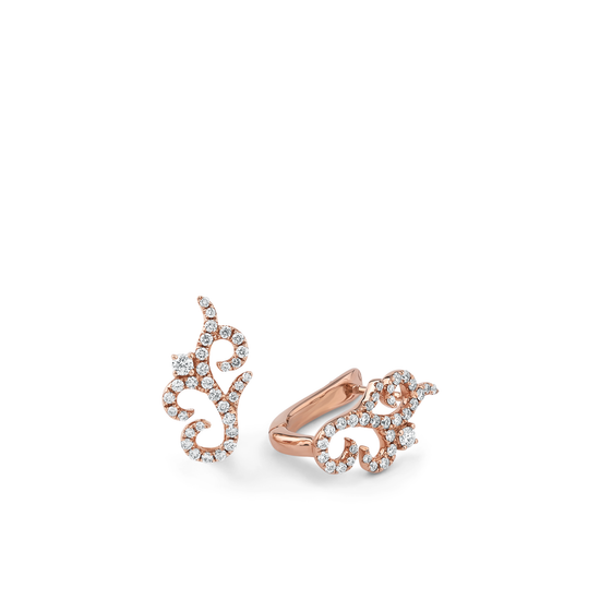 Oliver Heemeyer Elisabetta Diamond Earrings made of 18k rose gold.
