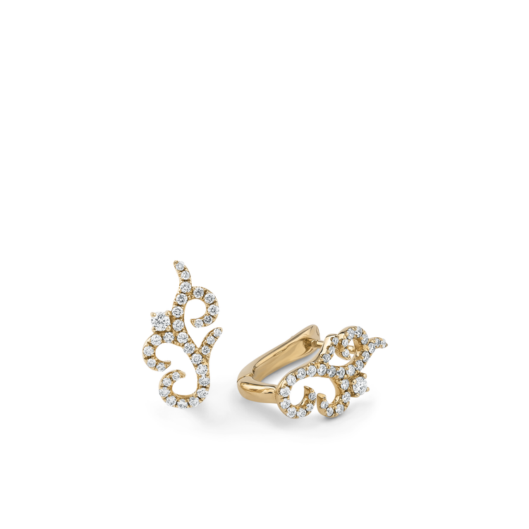 Oliver Heemeyer Elisabetta Diamond Earrings made of 18k yellow gold.