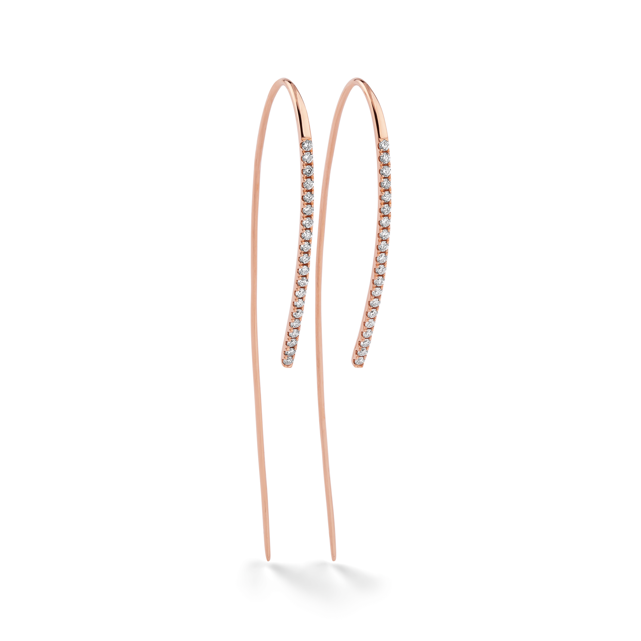 Oliver Heemeyer Ella Diamond Earrings in 18k rose gold.