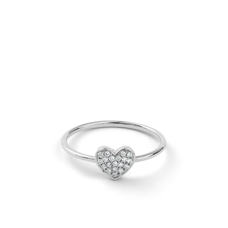 Oliver Heemeyer Emilia Heart diamond ring 18k white gold.