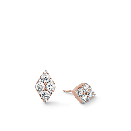 Oliver Heemeyer Emmerson diamond ear studs made of 18k rose gold.