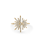 Oliver Heemeyer Eremia Diamond Ring Fancy made of 18k yellow gold.