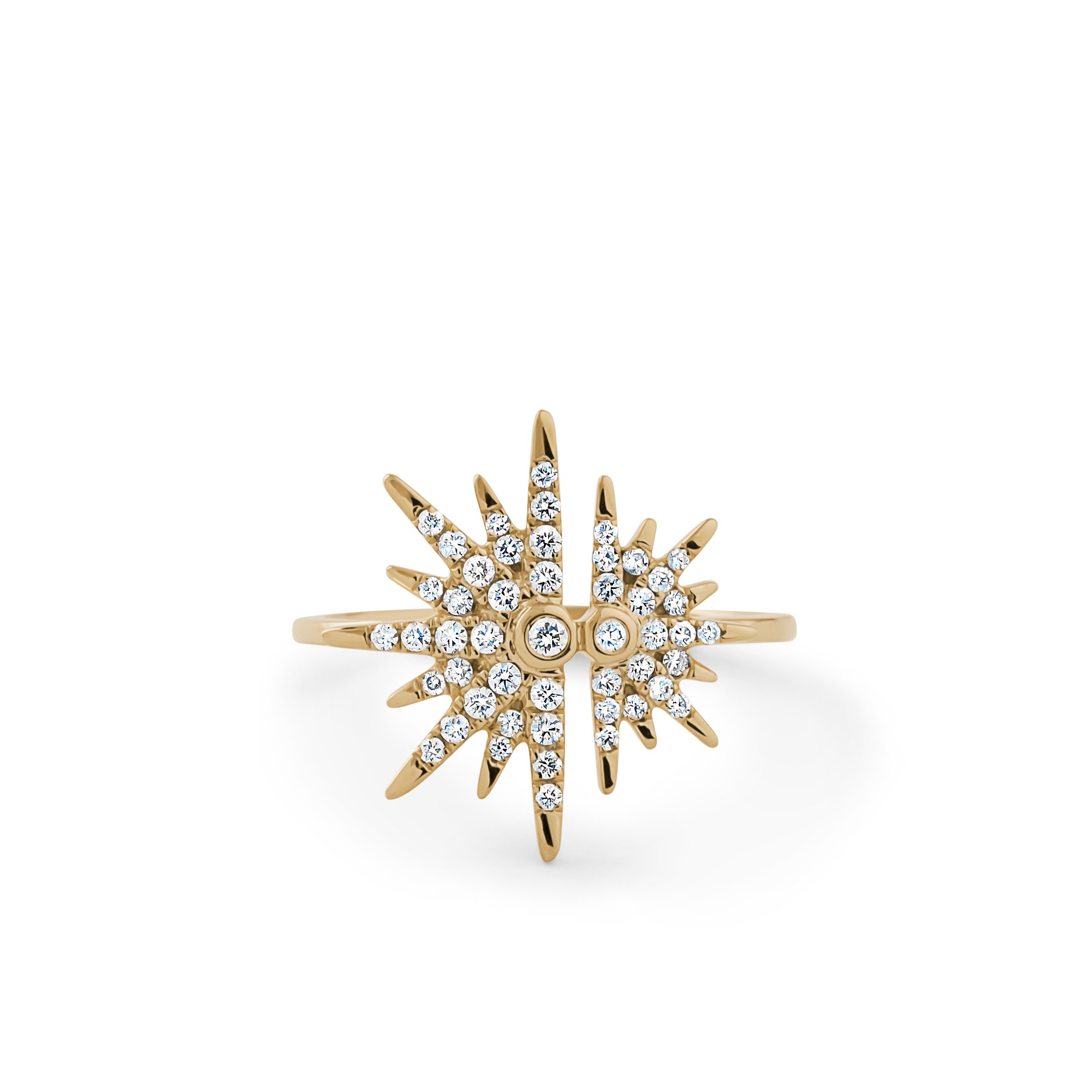 Oliver Heemeyer Eremia Diamond Ring Fancy made of 18k yellow gold.