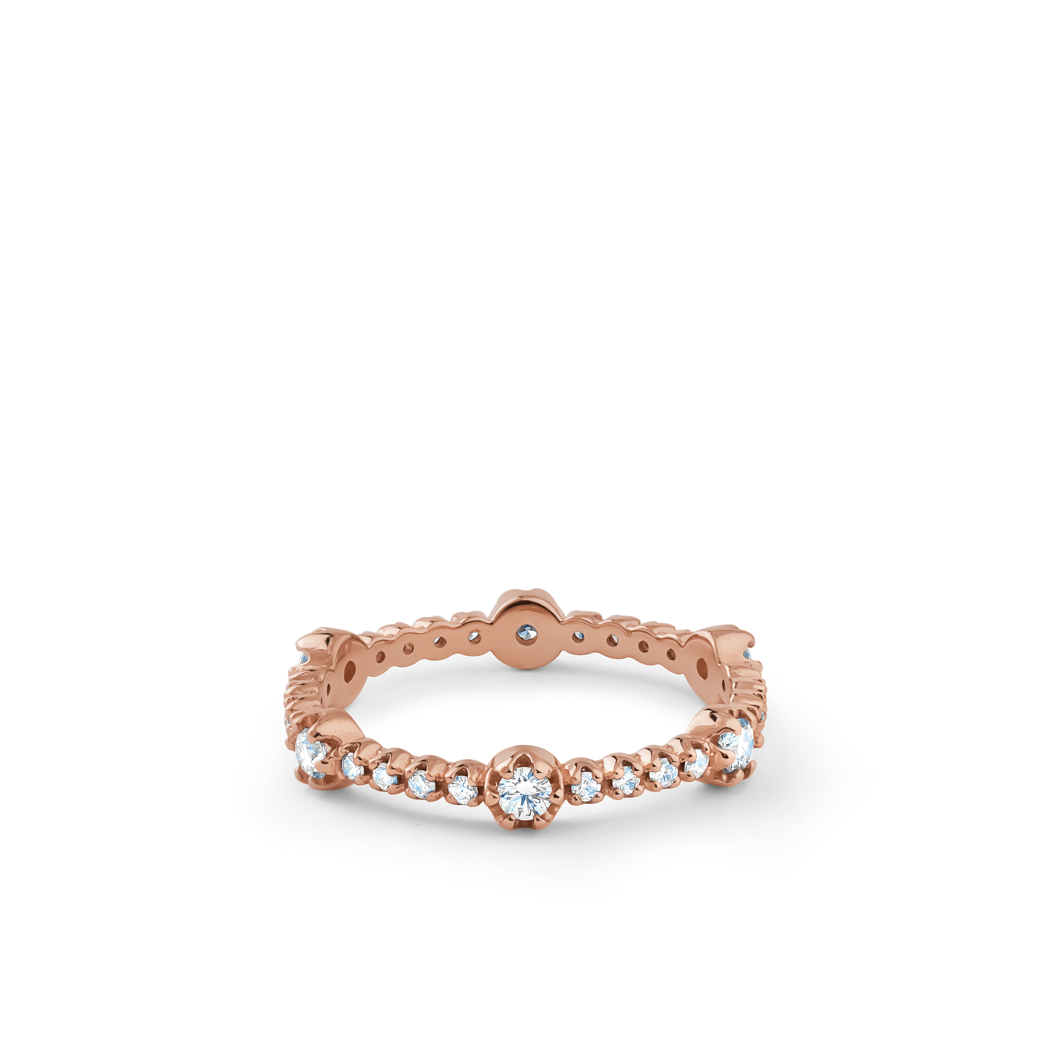 Oliver Heemeyre Étoile diamond ring made of 18k rose gold.