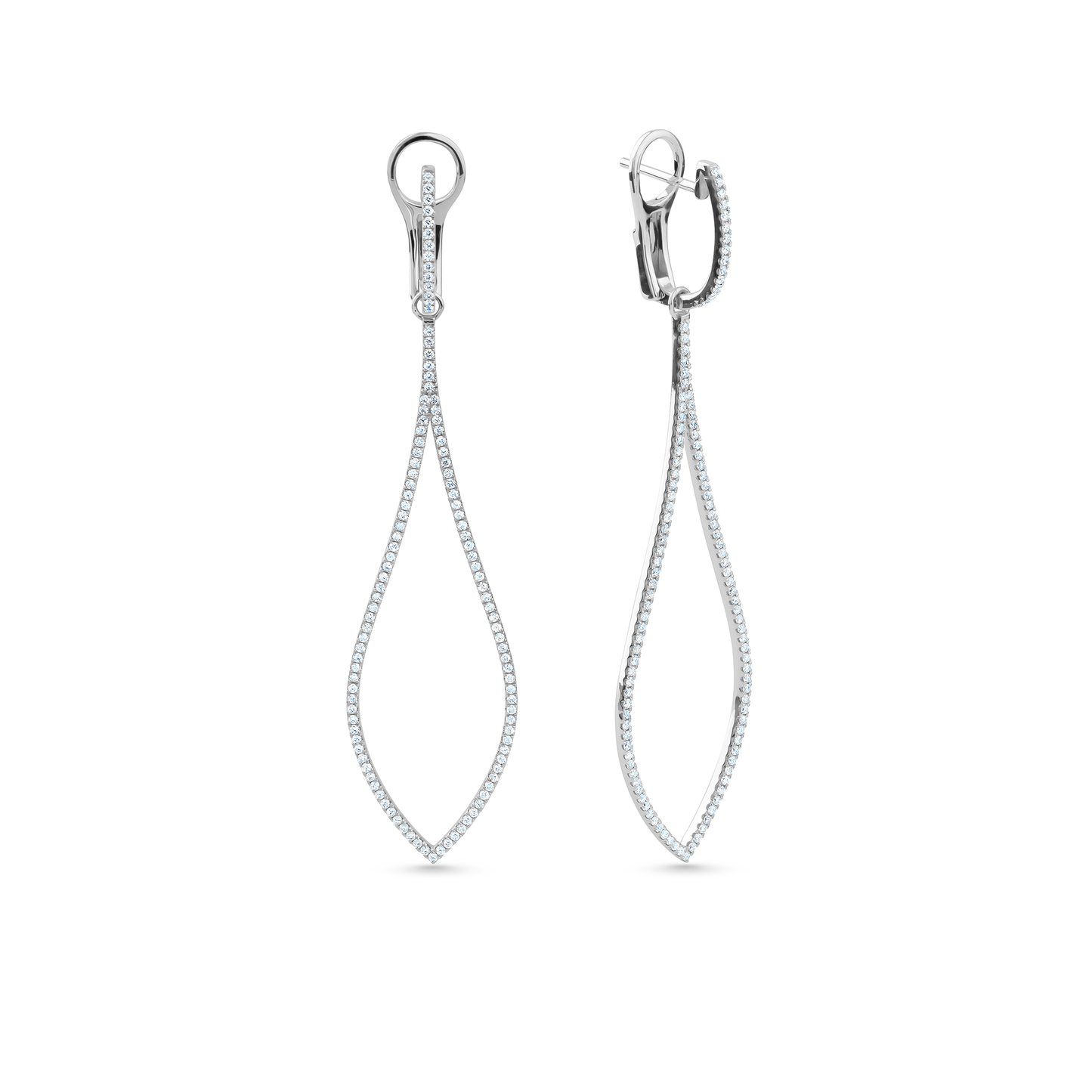 Oliver Heemeyer Eye diamond earrings made of 18k white gold.