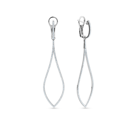 Oliver Heemeyer Eye diamond earrings made of 18k white gold.