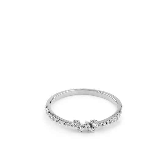 Oliver Heemeyer Fran Diamond Ring made of 18k white gold.