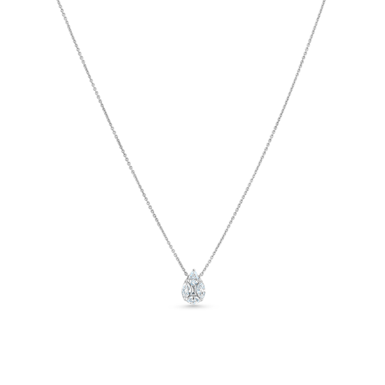 Oliver Heemeyer Grace diamond drop necklace made of 18k white gold.