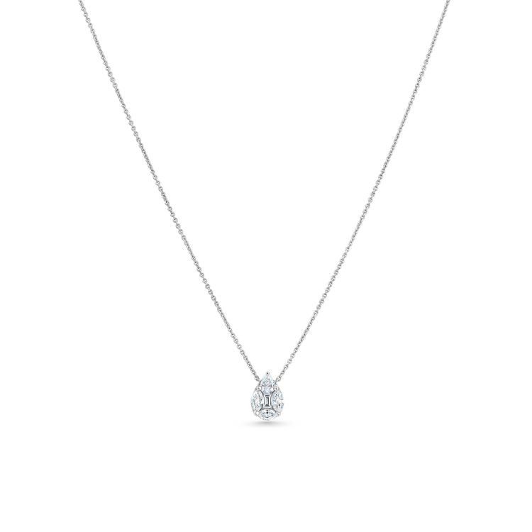 Oliver Heemeyer Grace diamond drop necklace made of 18k white gold.