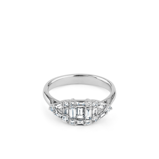 Oliver Heemeyer Grace Diamond Ring made of 18k white gold.