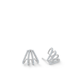 Oliver Heemeyer Hallie diamond ear studs made of 18k white gold.