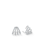 Oliver Heemeyer Hallie diamond ear studs made of 18k white gold.