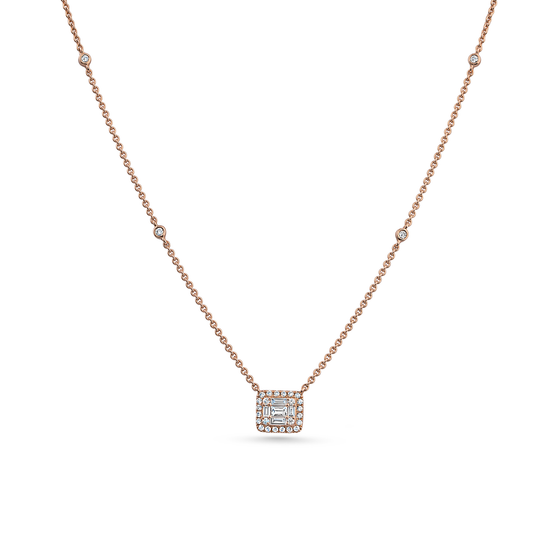 Oliver Heemeyer Harper diamond necklace fancy made of 18k rose gold.