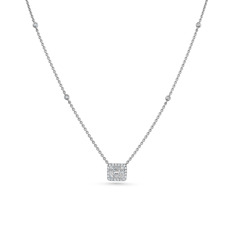 Oliver Heemeyer Harper diamond necklace fancy made of 18k white gold.