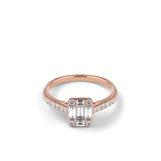 Oliver Heemeyer Harper Diamond Ring in 18k rose gold.