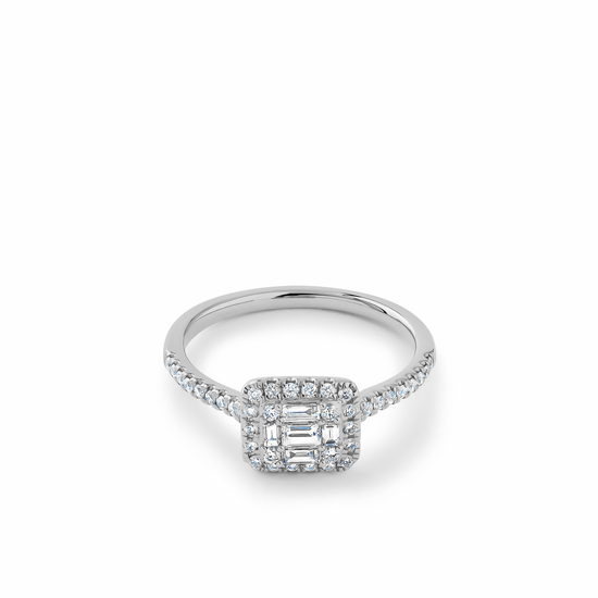 Oliver Heemeyer Havan diamond ring fancy made of 18k white gold.