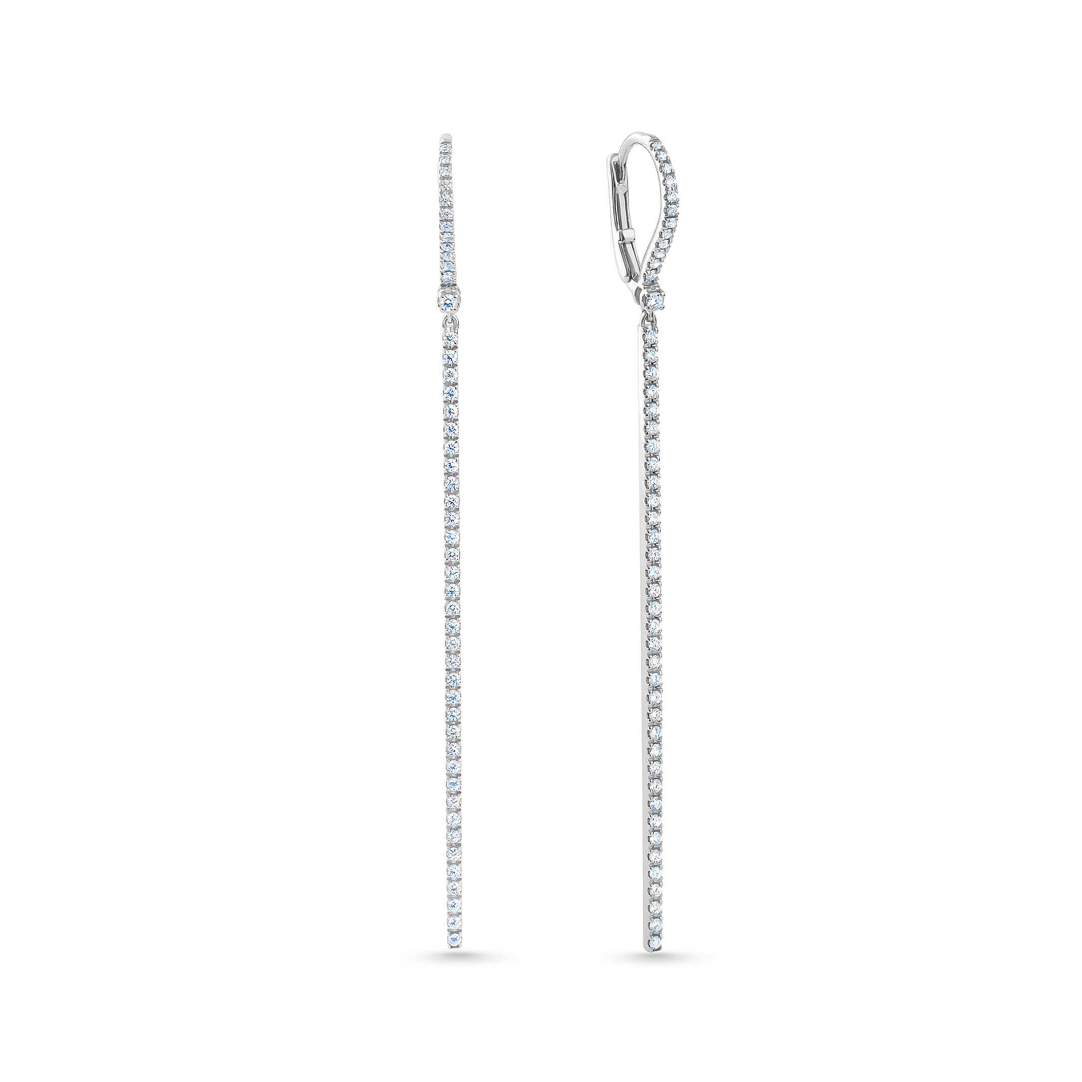 Oliver Heemeyer Helen diamond earrings made of 18k white gold.