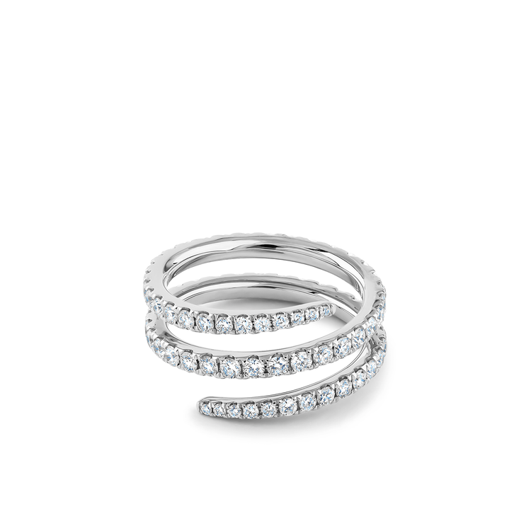 Oliver Heemeyer Helix diamond ring 1.69 ct. made of 18k white gold.