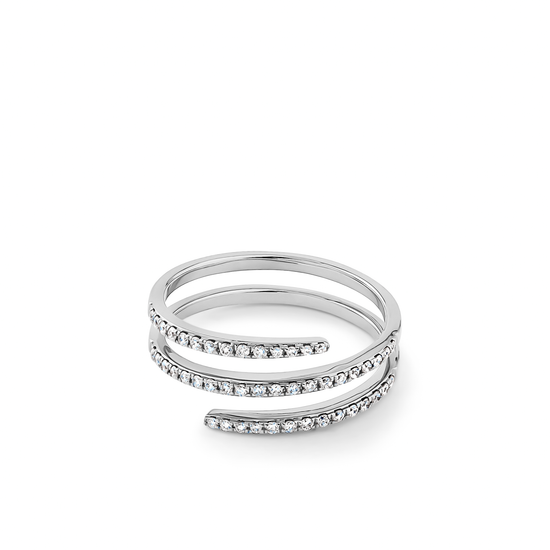 Oliver Heemeyer Helix Diamond Ring made of 18k white gold.