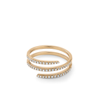 Oliver Heemeyer Helix Diamond Ring made of 18k yellow gold.