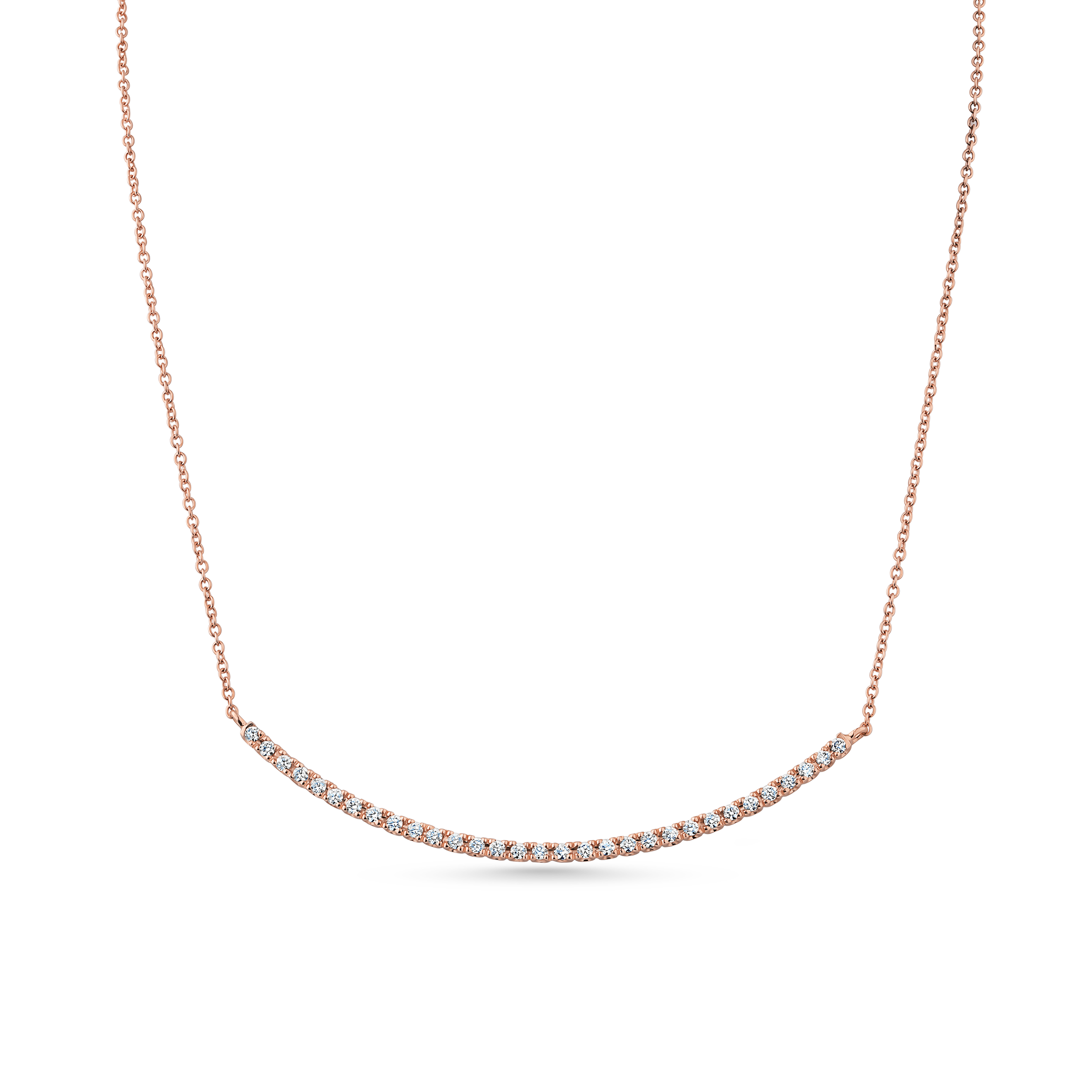 Oliver Heemeyer Holly diamond necklace made of 18k rose gold.