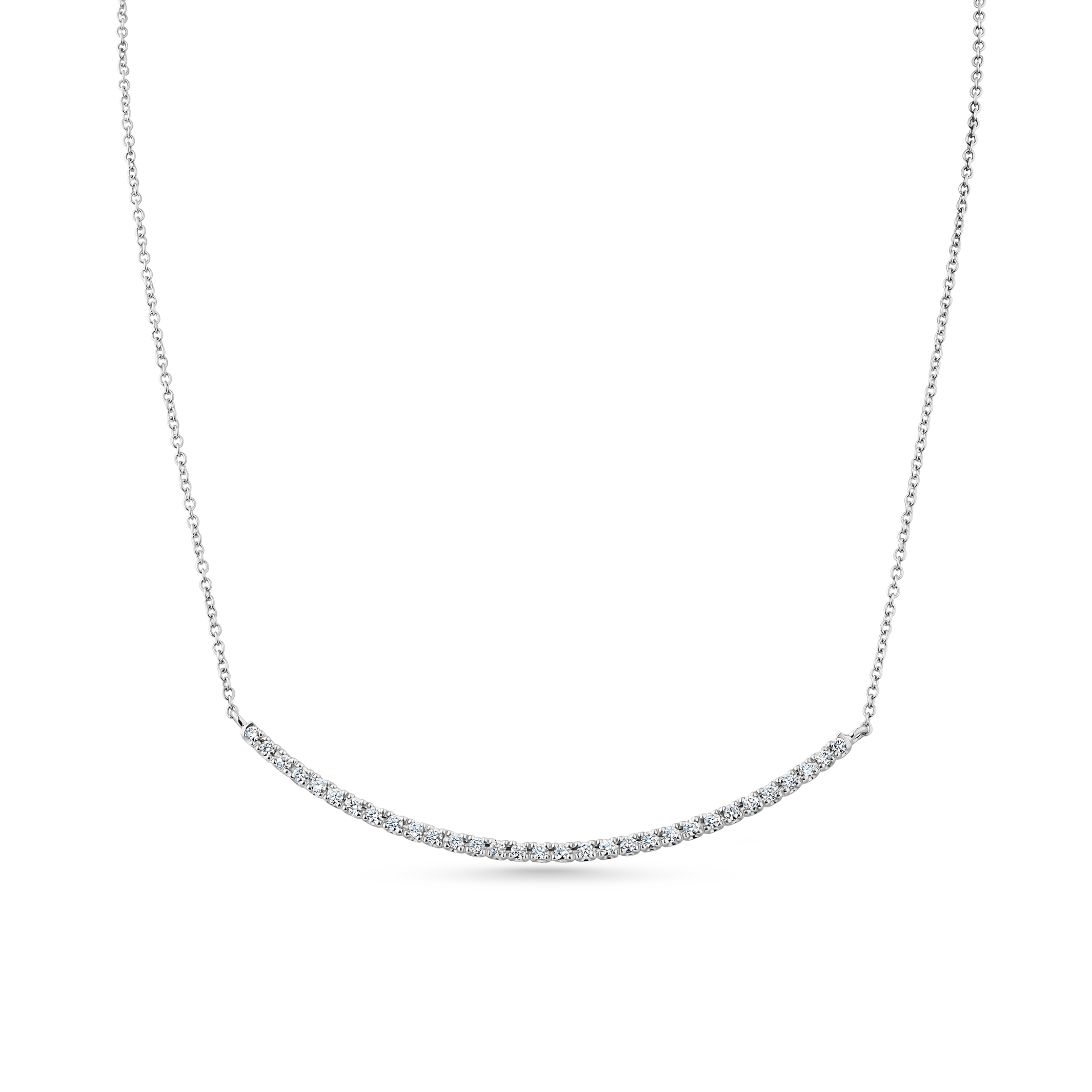 Oliver Heemeyer Holly diamond necklace made of 18k white gold.