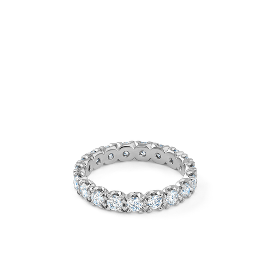 Oliver Heemeyer Holly eternity diamond ring no. 5 made of 18k white gold.