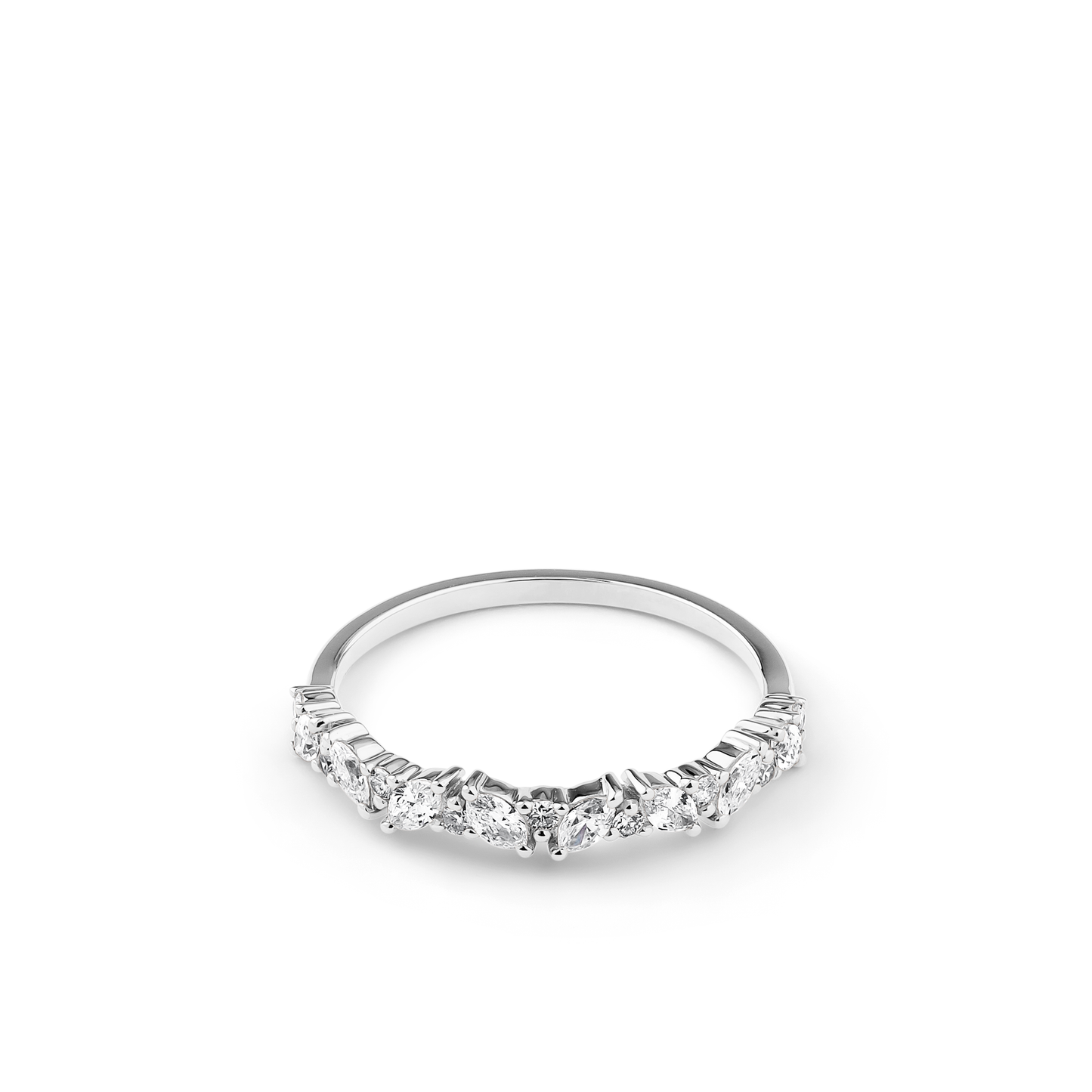 Oliver Heemeyer Jackie Diamond Ring in 18k white gold.