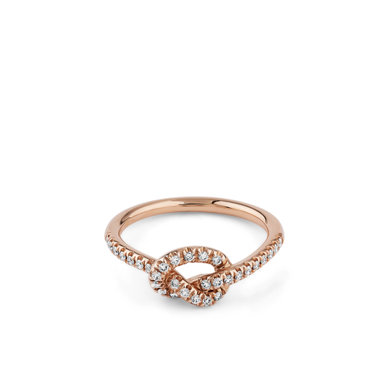 Oliver Heemeyer Knot Diamond Ring made of 18k rose gold.