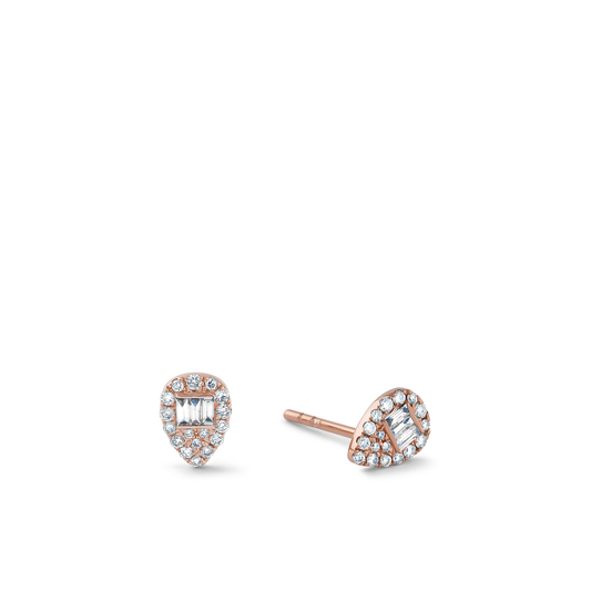 Oliver Heemeyer Lee diamond ear studs made of 18k rose gold.