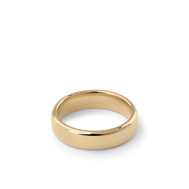 Oliver Heemeyer Legacy wedding band 5,0 mm made of 18k yellow gold.