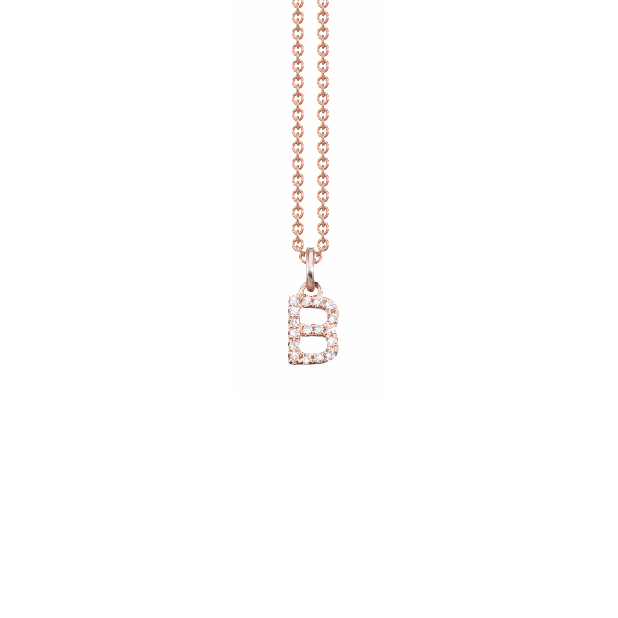 Letter Diamant Halskette