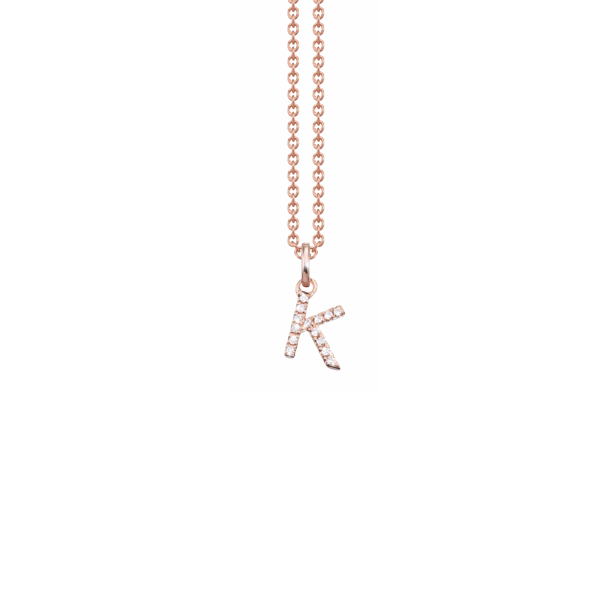Letter Diamant Halskette