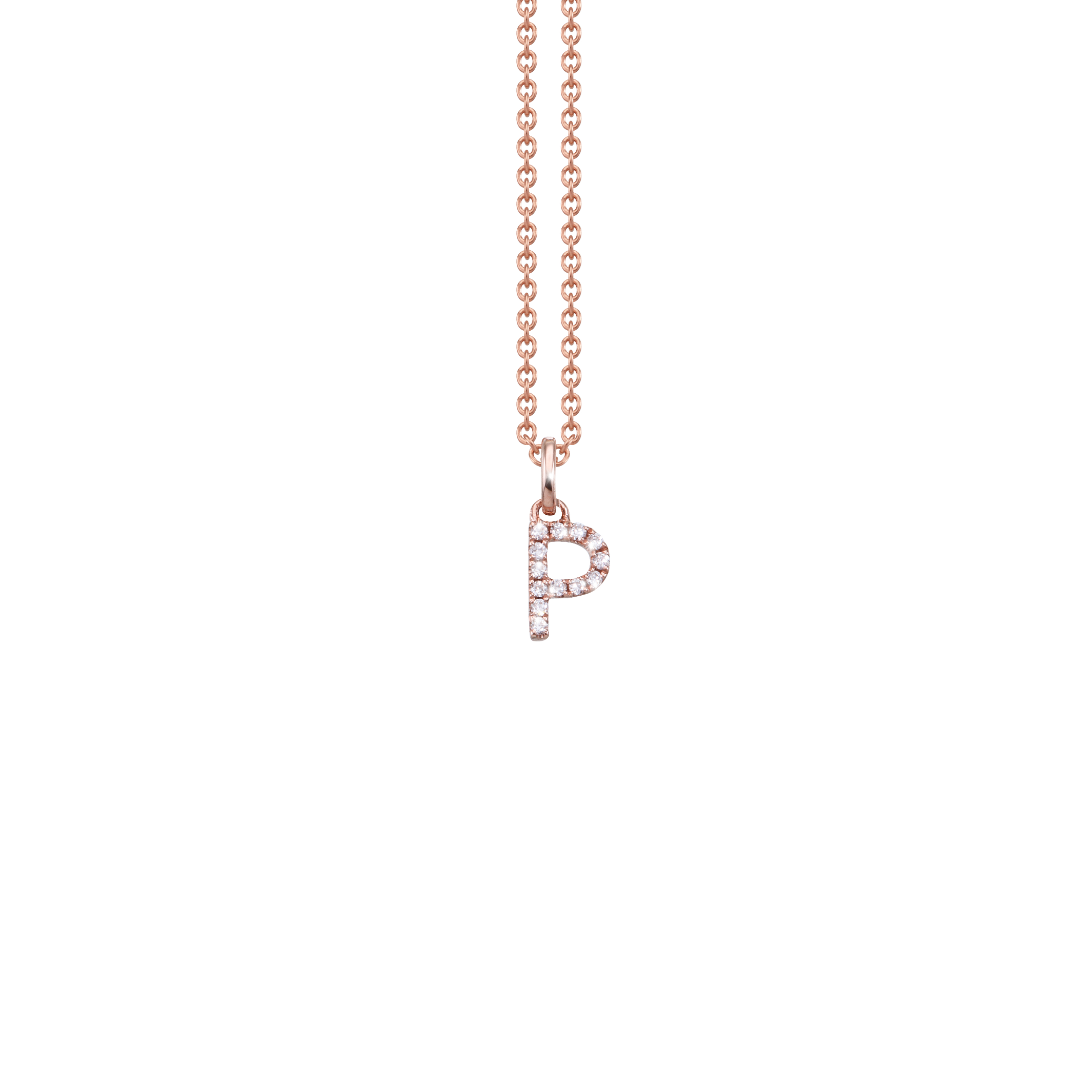 Letter Diamant Halskette