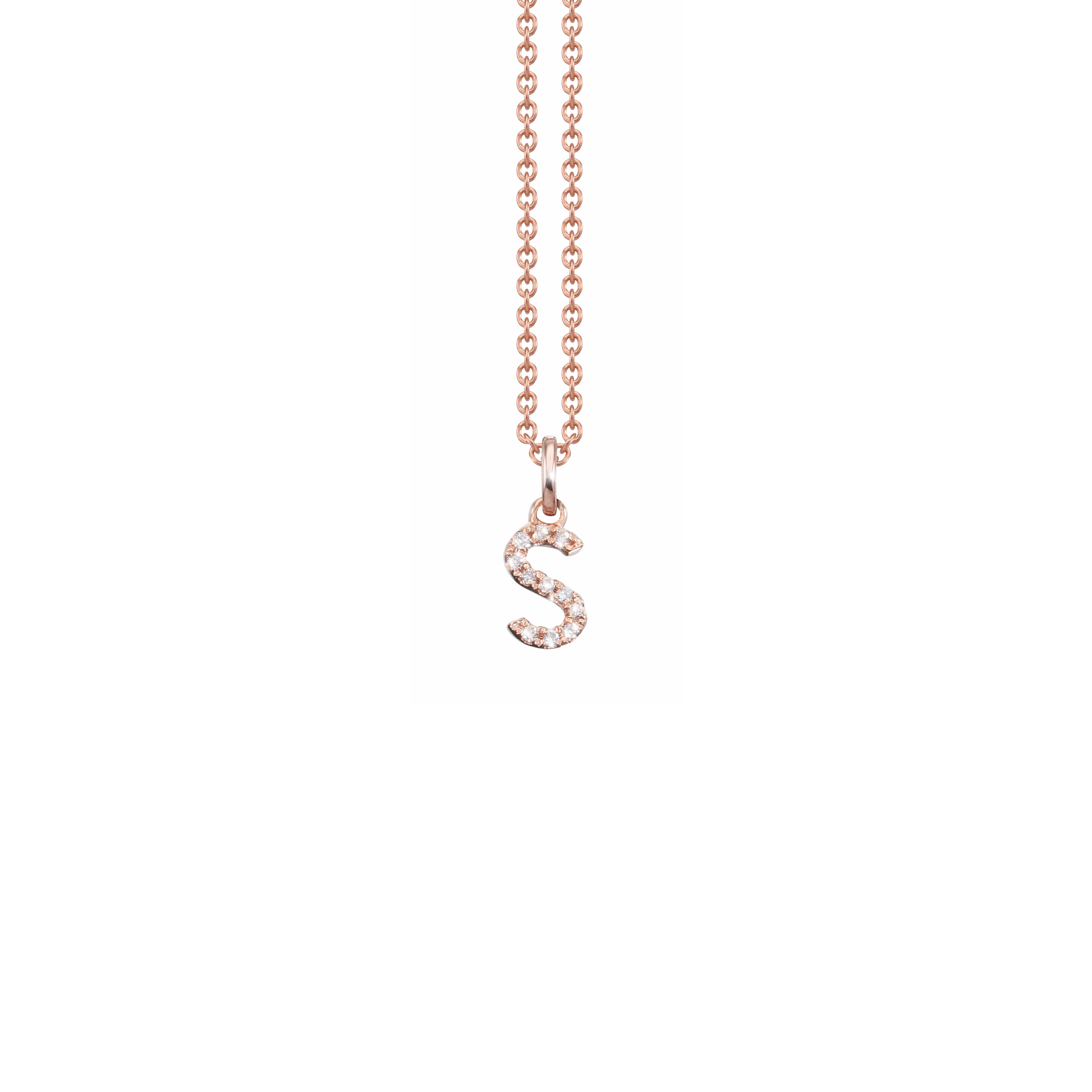 Letter Diamant Halskette