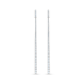 Oliver Heemeyer Line white diamond earrings made of 18k white gold.