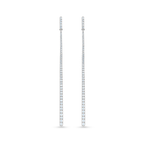 Oliver Heemeyer Line white diamond earrings made of 18k white gold.