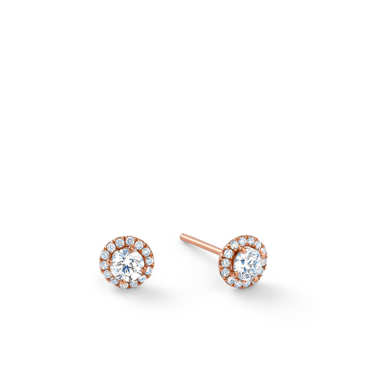 Oliver Heemeyer Liz diamond ear studs 0.35 ct. made of 18k rose gold.