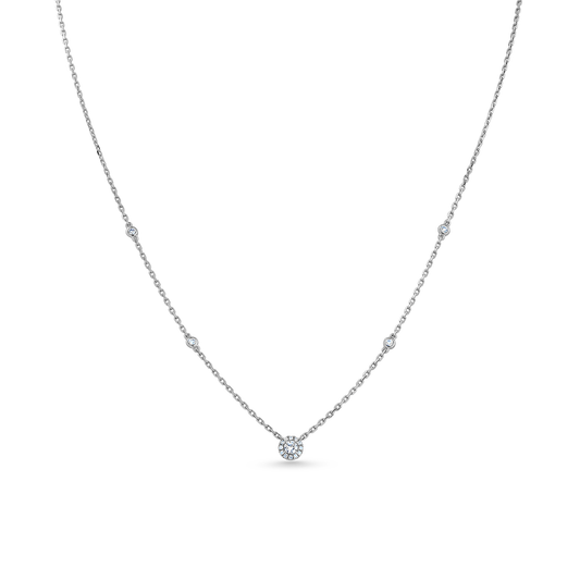 Oliver Heemeyer Liz diamond necklace 0.26 ct. made of 18k white gold.