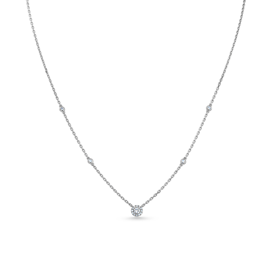 Oliver Heemeyer Liz diamond necklace 0.26 ct. made of 18k white gold.