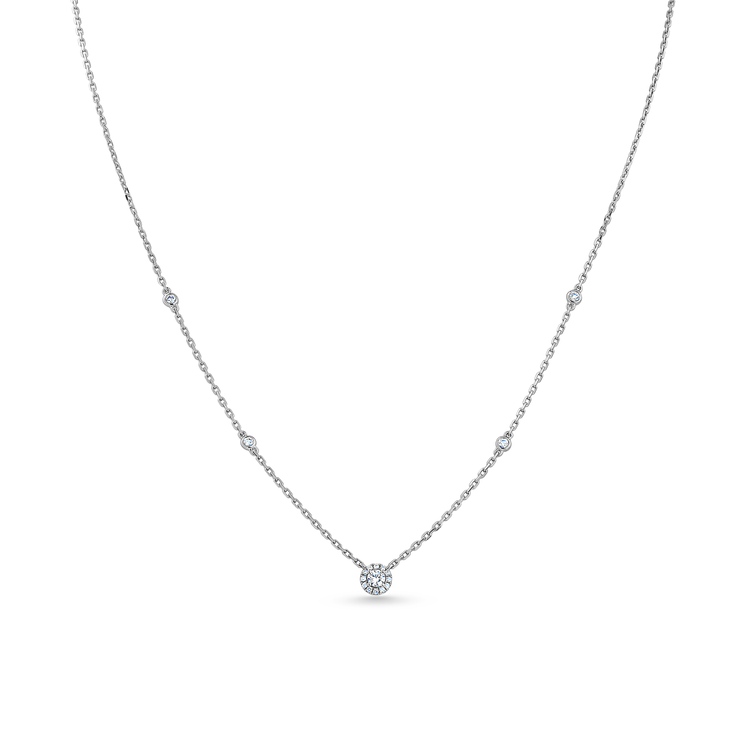 Oliver Heemeyer Liz diamond necklace 0.26 ct. made of 18k white gold.
