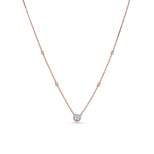 Oliver Heemeyer Liz diamond necklace 0.36 ct. made of 18k rose gold.