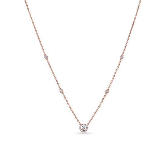 Oliver Heemeyer Liz diamond necklace 0.36 ct. made of 18k rose gold.